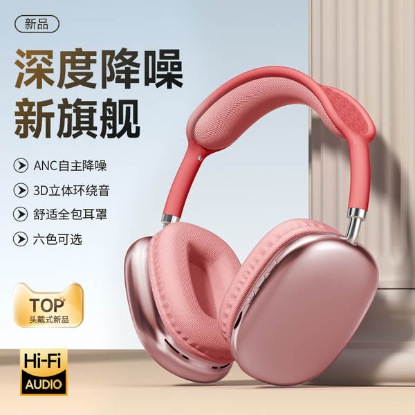 Fone de ouvido Bluetooth 6.0 com fones de ouvido Bluetooth