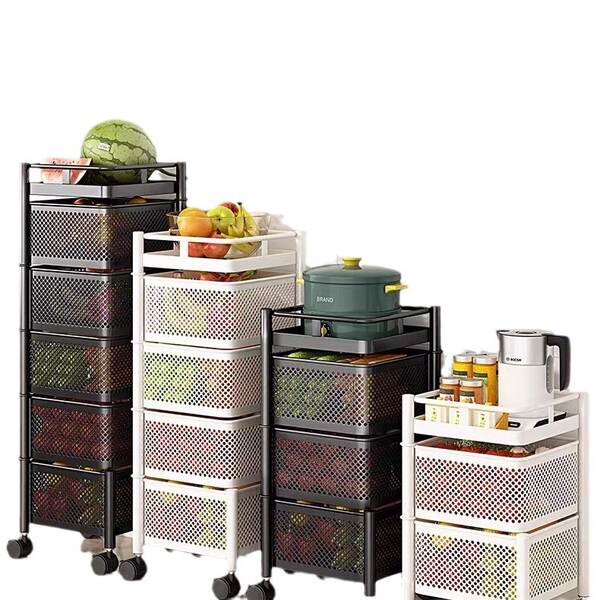 Recipiente de reposição rotativa cozinha legumes aterrissagem multicamadas de frutas e vegetais casa multicamadas de reposição móvel