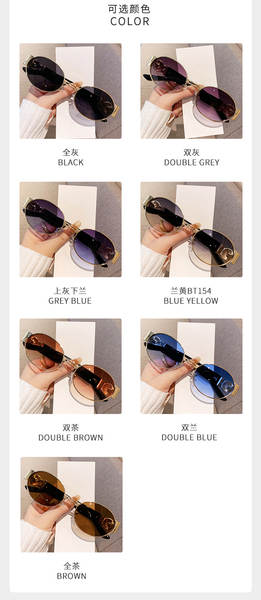 Óculos de sol ovalado fashion 2025 feminino estilo europeu americano ins xiaohongshu óculos escuros metal trendy masculino