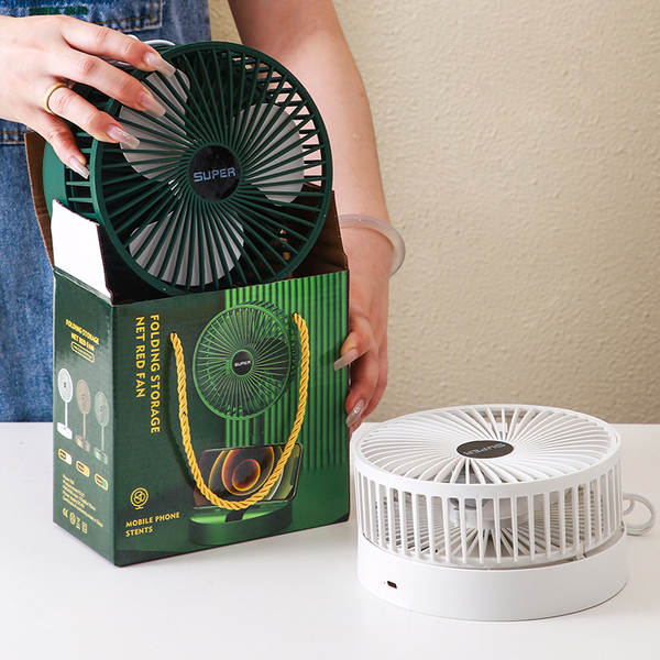 Ventilador elétrico dobrável Escritório silencioso Escritório USB Tríplice Atividade Caixa de Presentes Companheira