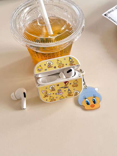 Capa protetora de couro para AirPods1/2 fofinha tela cheia Twierddie AirPods3 premium pro2 desenho