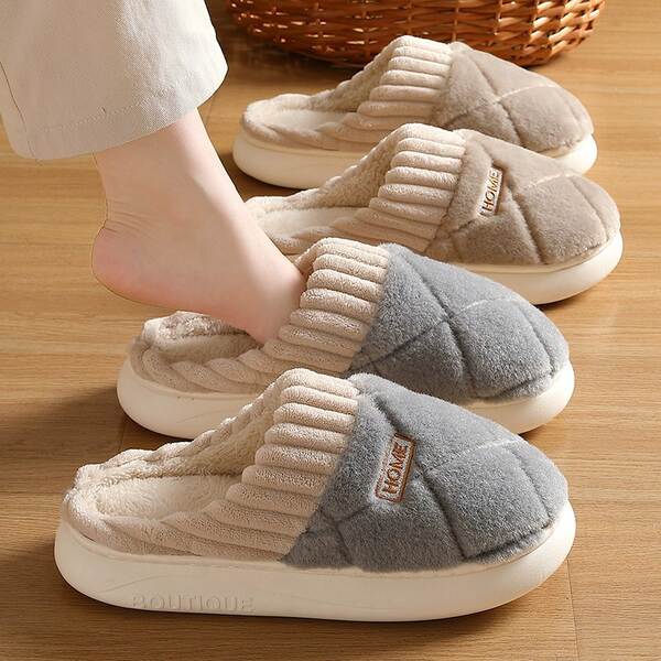 Chinelo de Felpa Quente para Mulher