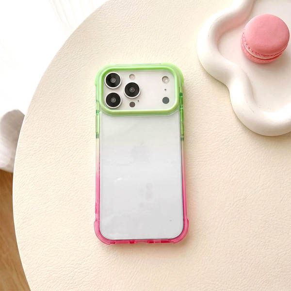 Aplicável à Apple 17 Cell Phone Shell colorido gradual tpe iphone17promax Shell duro transparente 17pro triunfo