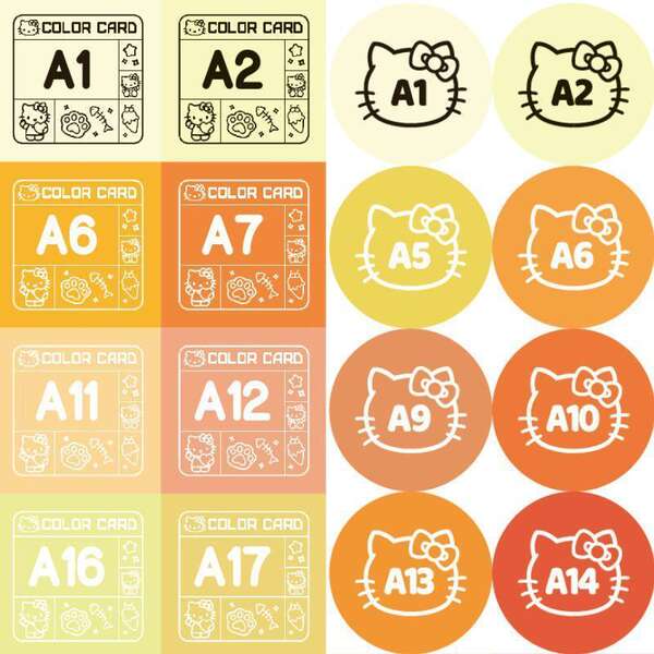 Adesivos Coloridos de Gato Pixel