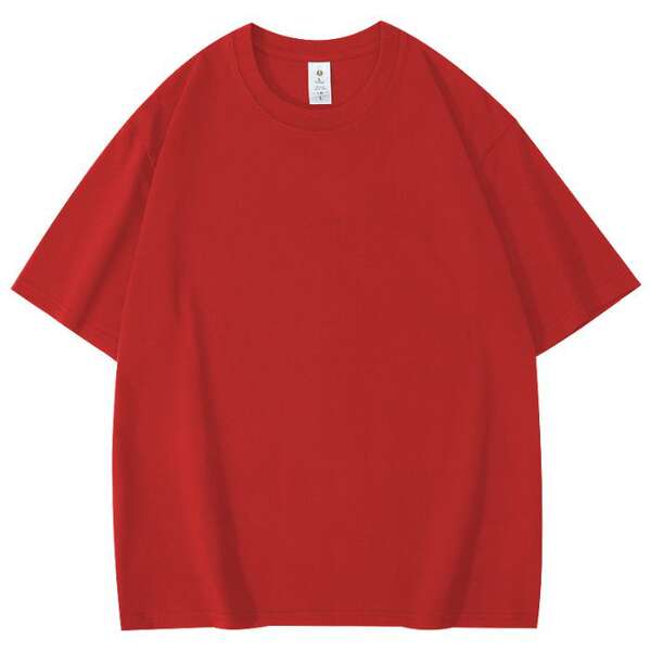 T-shirt de algodão curto personalizado padrão de logotipo de roupa de trabalho de casaco de algodão 220 gramas transfronteiriço comércio exterior atacado