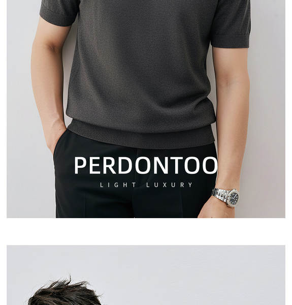 No outono, os homens usam camisetas de couro curto.