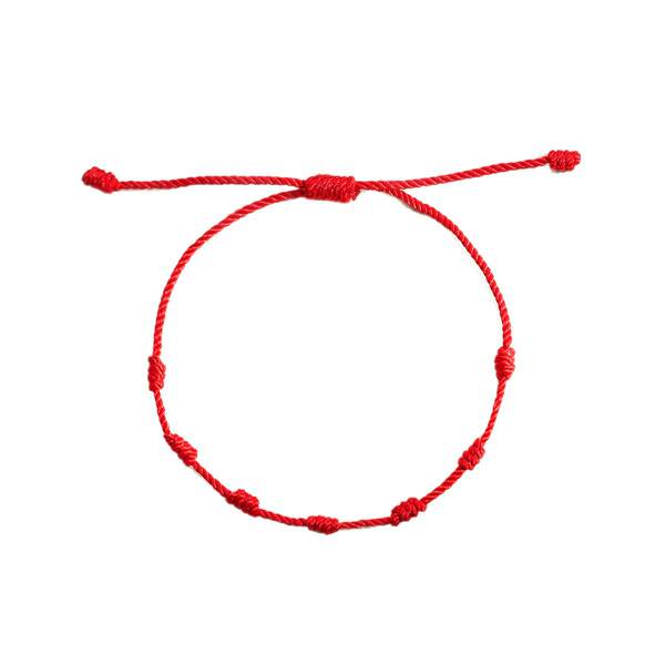 Pulseira de Contas Vermelha da Sorte