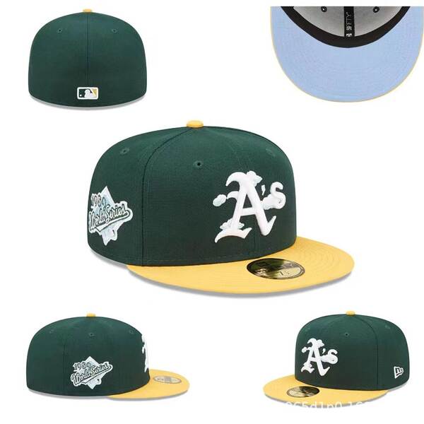 Chapéu de beisebol totalmente fechado, não ajustável, novo chapéu de beisebol hip-hop da liga americana