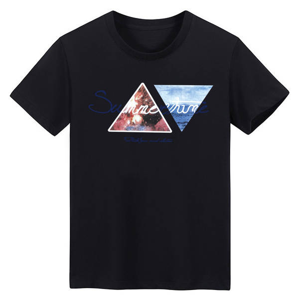 T-shirt masculino de pulseira curta de verão de gelo novo de lazer impresso em roupas de pulseira redonda T-shirt de pulseira meia pulseira de pulseira masculino