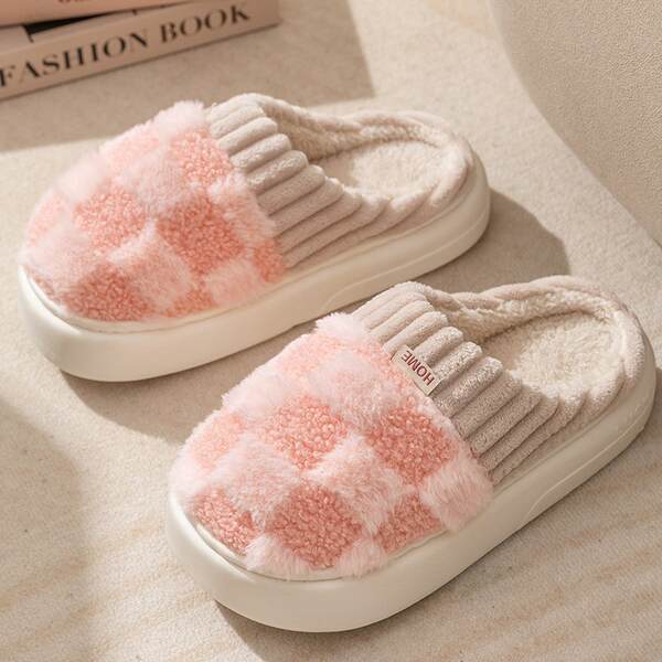 Chinelo de Felpa Quente para Mulher