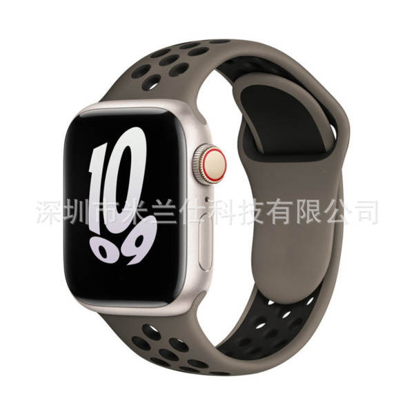 Pulseira esportiva de silicone nike dupla cor S11 compatível com apple iwatch 6 7 8 9 10 SE