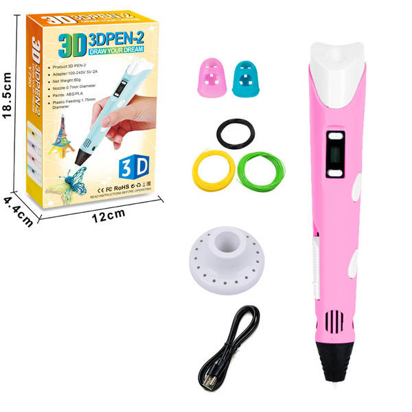 Calor de venda explosivos 3D impressão caneta 3dPEN estereótica pintura caneta impressão caneta crianças brinquedos alunos presentes ciência