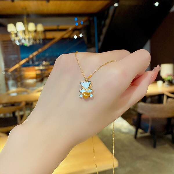 Colar feminino em titânio aço luxo não desbota versátil pendente sofisticado design exclusivo minimalista corrente clavícula acessório importação