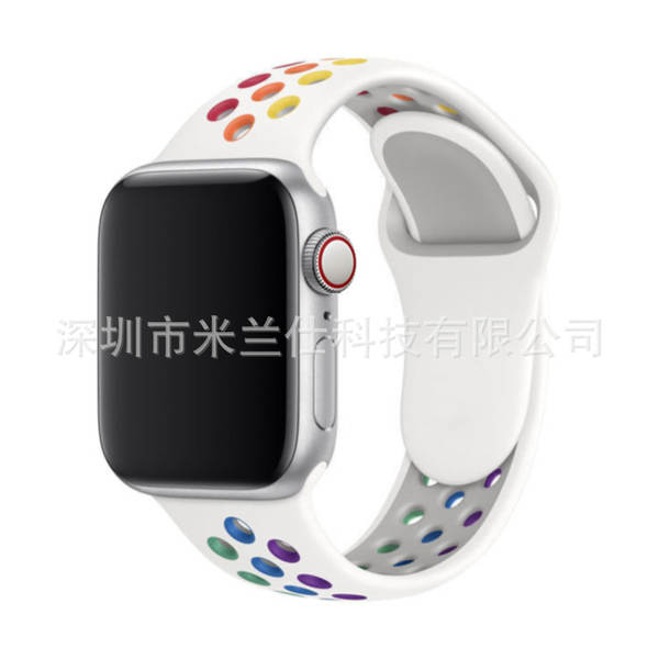 Pulseira esportiva de silicone nike dupla cor S11 compatível com apple iwatch 6 7 8 9 10 SE