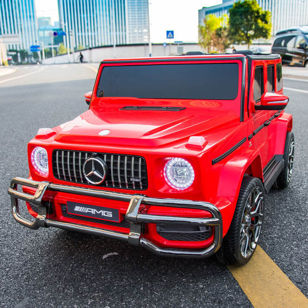 Carro elétrico Mercedes grande g para crianças Carro elétrico de quatro rodas para carregar para homens e meninos, bebês e meninos Carro de brinquedo remoto para duas pessoas
