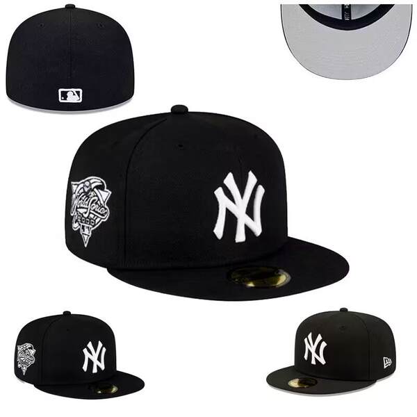 Chapéu de beisebol totalmente fechado, não ajustável, novo chapéu de beisebol hip-hop da liga americana