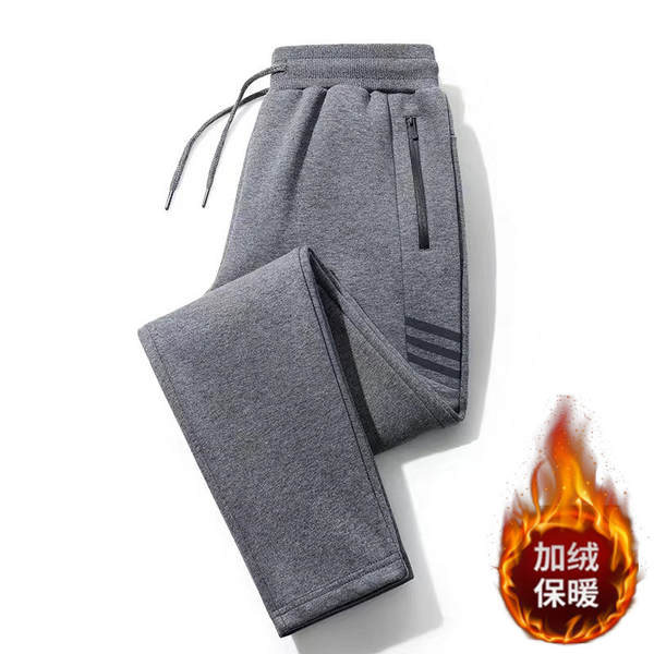 Calça de moletom masculina estilo coreano reta casual comprida solto com punho esportivo atacado
