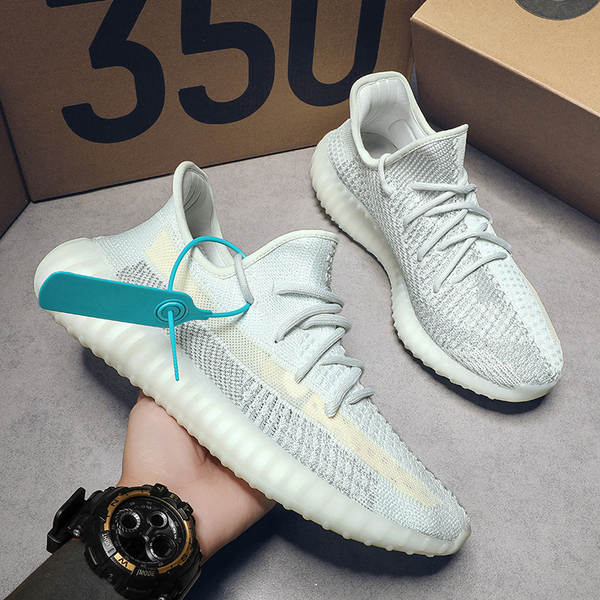 Sapatos de coco 350V2 a céu aberto Anjo azul gelado Sapatos de estimação masculinos de verão Sapatos desportivos