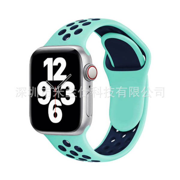 Pulseira esportiva de silicone nike dupla cor S11 compatível com apple iwatch 6 7 8 9 10 SE