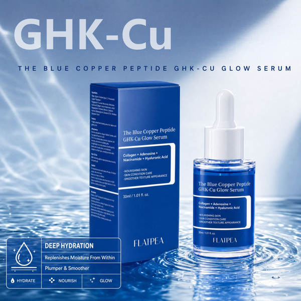 Transfronteiriço GHK-Cu Cerâmica de Cobre Azul para o Rosto Serum para Iluminar a Pele