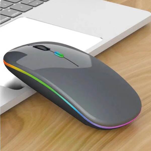 Fonte de fábrica RGB dual-modelo portátil sem fio mouse de baixo som Type-C carregamento em atacado