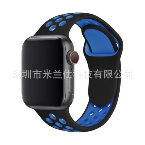 Pulseira esportiva de silicone nike dupla cor S11 compatível com apple iwatch 6 7 8 9 10 SE