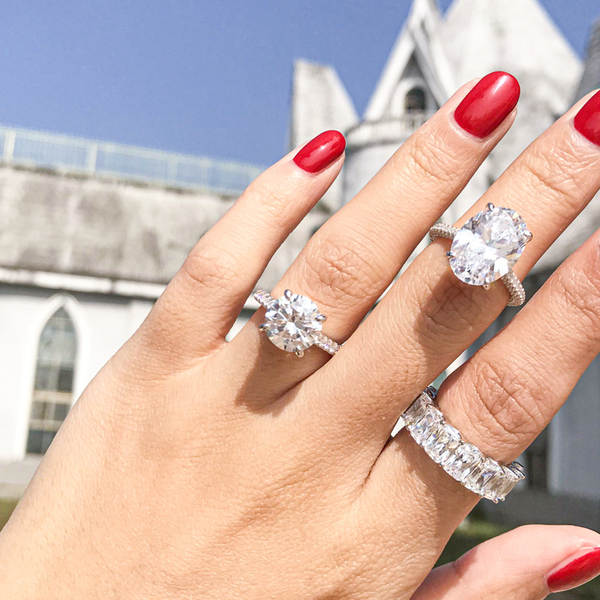 Comércio exterior transfronteiriço atacado luxuoso ovos de pomba 5K diamantes anéis de ovos de pomba mulheres moda superior 925 prata pura