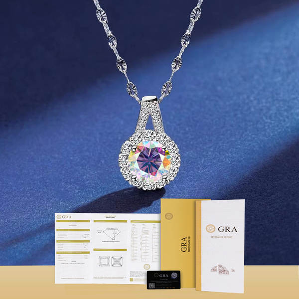 S925 Prata pura de 1 caráter colar de flores solares femininas ins gotejamento de água de alta qualidade moçambique pendurado design simplicidade de sobremesa