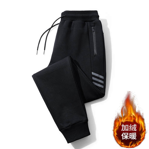 Calça de moletom masculina estilo coreano reta casual comprida solto com punho esportivo atacado