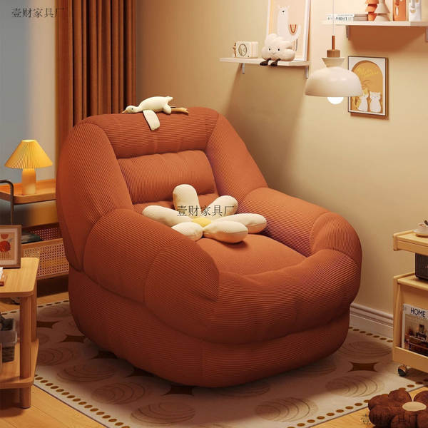 Sofá preguiçoso reclinável para dormir, poltrona individual para quarto, sofá pequeno para varanda, sala de estar, leitura e relaxamento