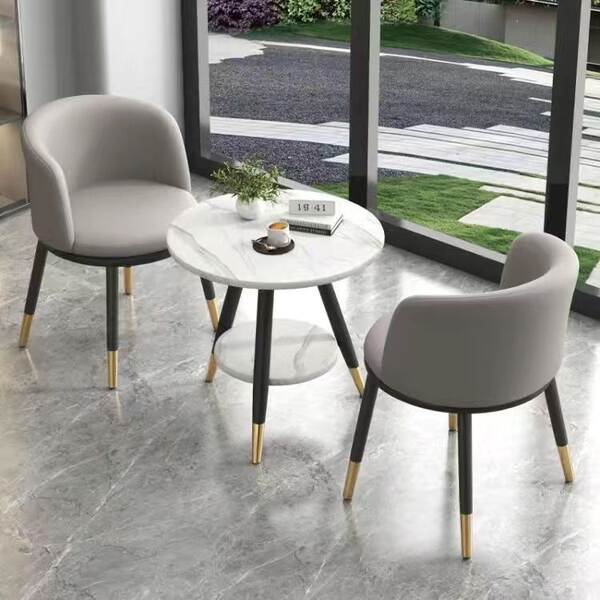 Mesa e cadeiras de varanda casual estilo nórdico moderno simples à moda intercâmbio