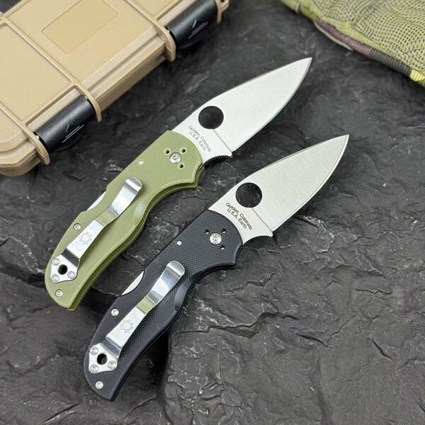 Armadilha de fibra de carbono Spider C41 VG10 Armadilha de fio de caça de campo ao ar livre Tactical Defensive Pocket EDC Tools Knife