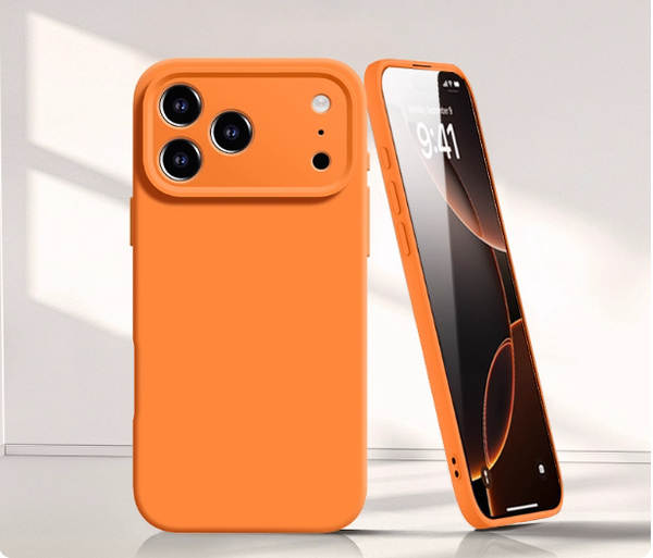 Aplicável ao iPhone 17 PROMAX Telemóvel Capa de silício líquido poros Apple 17 com botão de proteção contra queda AI