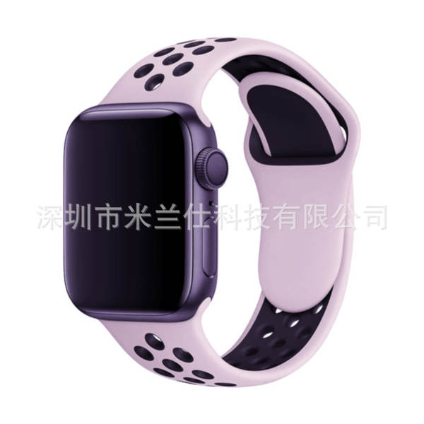 Pulseira esportiva de silicone nike dupla cor S11 compatível com apple iwatch 6 7 8 9 10 SE