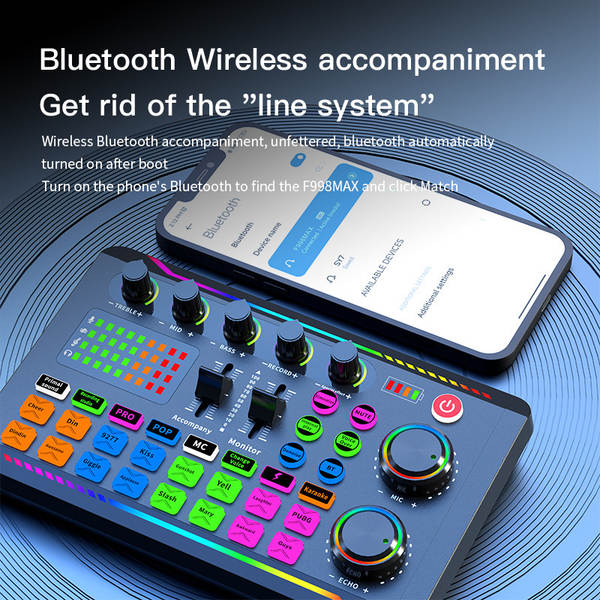 BM800 microfone f998 telemóvel cartão de voz em inglês computador USB aparelho de podcast kit de fone de ouvido ao vivo