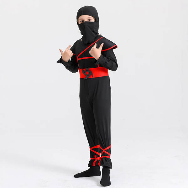 Halloween cosplay roupas infantis dança de ninja dança de fogo negro jogo de vestir cena de desempenho jogo de animação