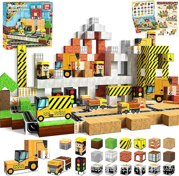 Amazon Magnetic Buiding Cubes Brinquedos de Construção Magnética