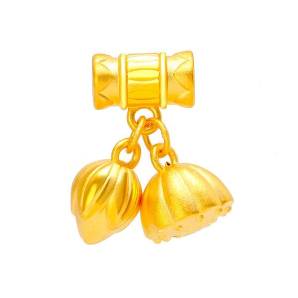 Colar de Ouro 999 com Pendente de Flor