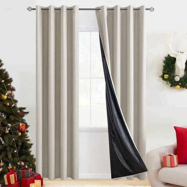 Cortinas de comércio exterior transfronteiriças de tela de tecido da Ásia do Sul totalmente cobertas Amazon temu explosão impermeável cortinas de isolamento puro acabado