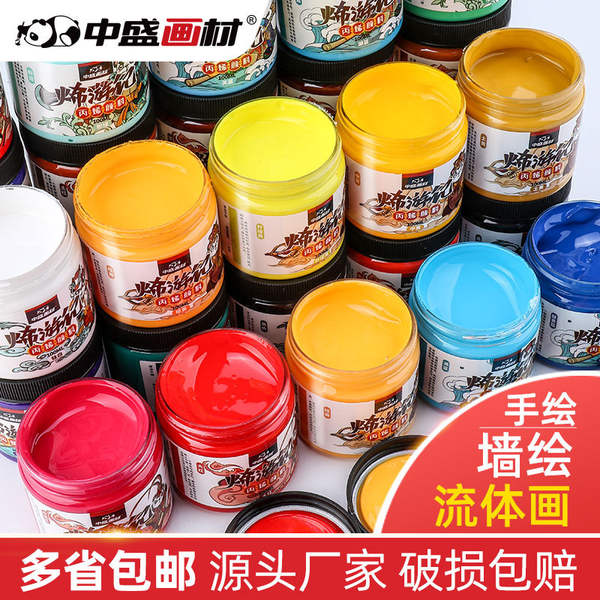 Kit de acrílico por atacado de tinta de acrílico 100ml impermeável para bonecas de pintura de cor líquida de cor de urso