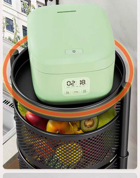 Recipiente de reposição rotativa cozinha legumes aterrissagem multicamadas de frutas e vegetais casa multicamadas de reposição móvel