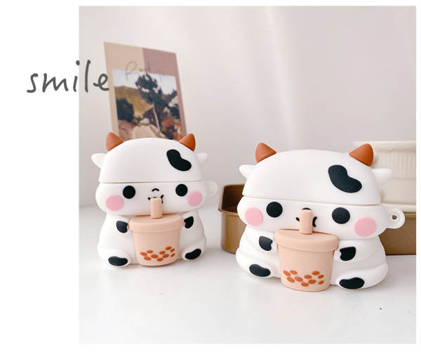 Capa fofa para airpods pro - desenho leite com tapioca apple fone bluetooth 2ª geração