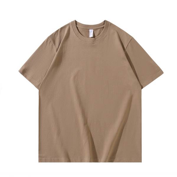 T-shirt de algodão curto de 200 gramas de madeira pura de algodão puro de 20 cores disponível para o fornecimento de camisetas culturais vazias de grande porte