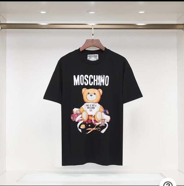 Versão correta 2025 Moody's Moss Pequeno Urso Impressão Logo Coroa Coroa Curta T-Shirt Homem Novo Modelo