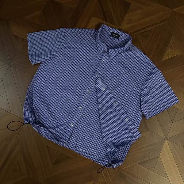Transfronteiras de colheita manual royal bluegrass camisa curta curta curta curta estereótica camisa t-shirt