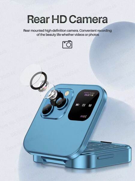 Novo celular transfronteiriço i16 pro duplo cartão para celular não-smartphone duplo celular Bluetooth fold pequeno celular