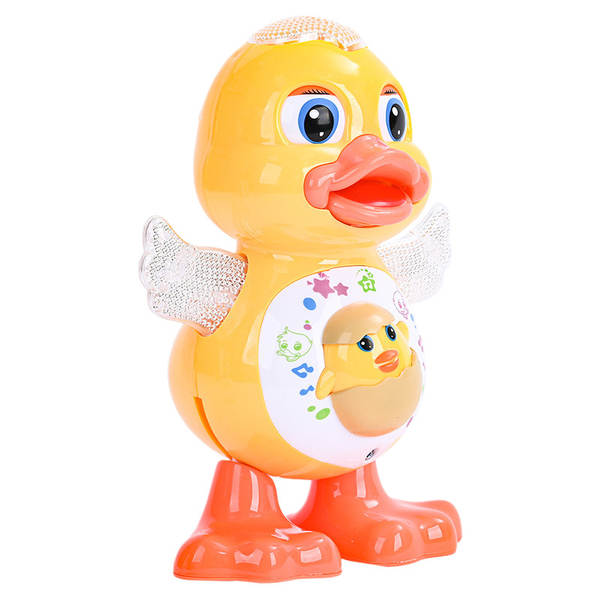 A música vai cantar, dançar, dançar, bater caricaturas de pato elétrico de luzes de música para vender brinquedos quentes
