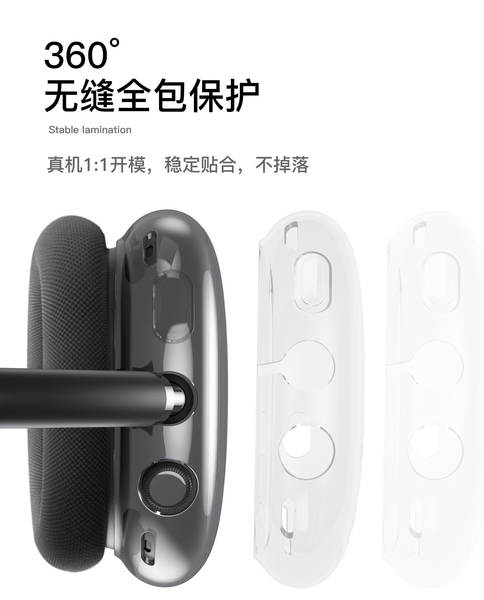Capa protetora airpods Max2/Max compatível com apple fone de ouvido headphone Max capa transparente de alta claridade