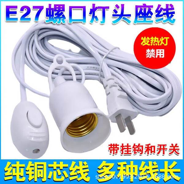 Lâmpada LED Pendente com Fio e Conector