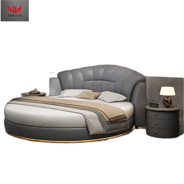 Cama Redonda de Couro